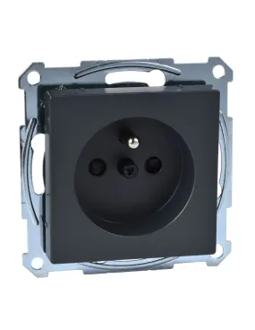 Prise 2P+T NF borne à vis anthracite Merten M-Plan SCHNEIDER MTN2600-0414