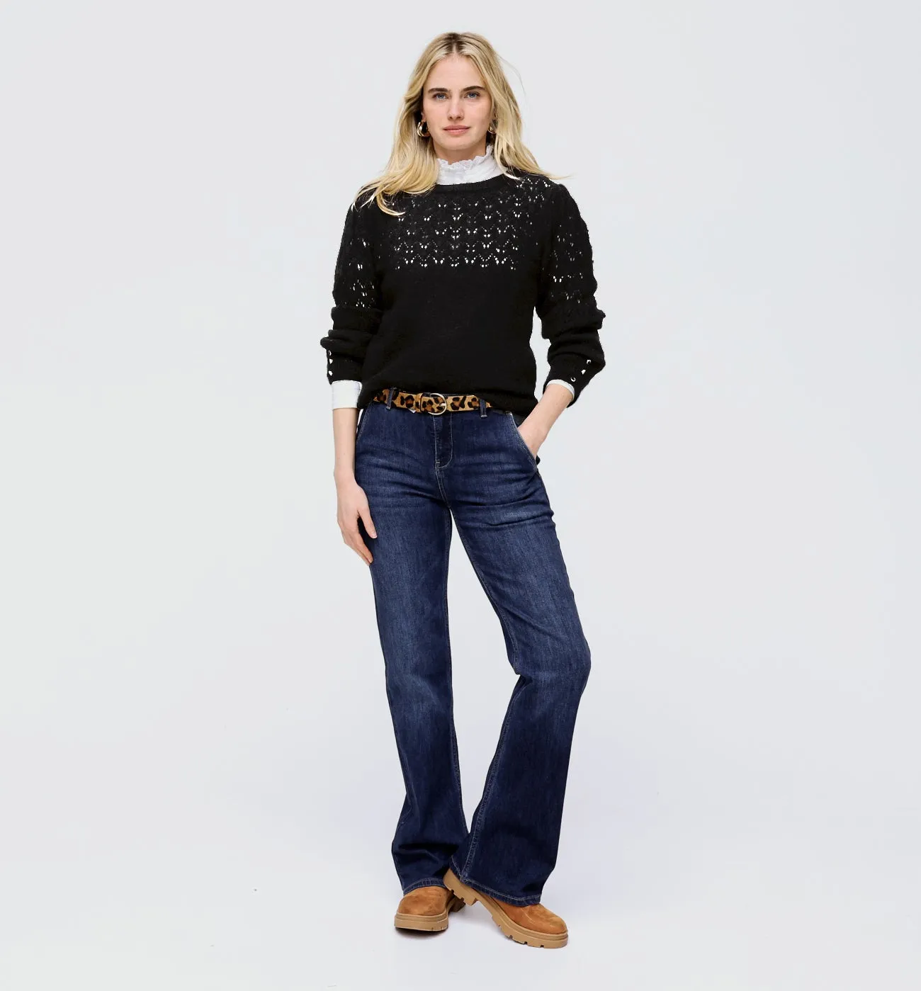 Pull ajouré Femme - Noir
