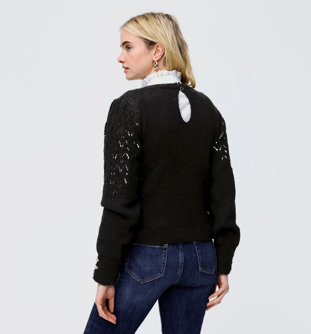 Pull ajouré Femme - Noir