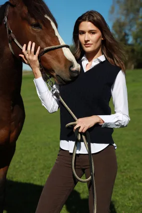 Pull Alice en laine mérinos et cachemire - Marine