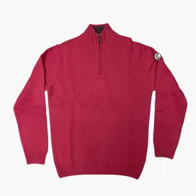 PULL COL CAMIONNEUR FRAMBOISE