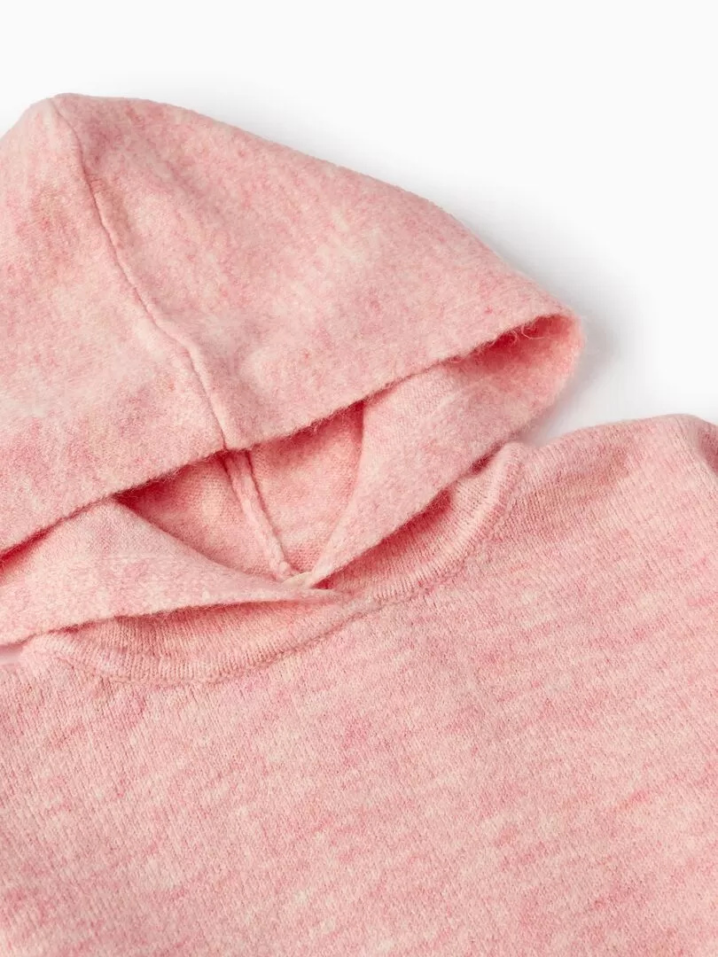 Pull en Maille avec Capuche pour Fille  SWEET FROSTY DREAMS - Rose