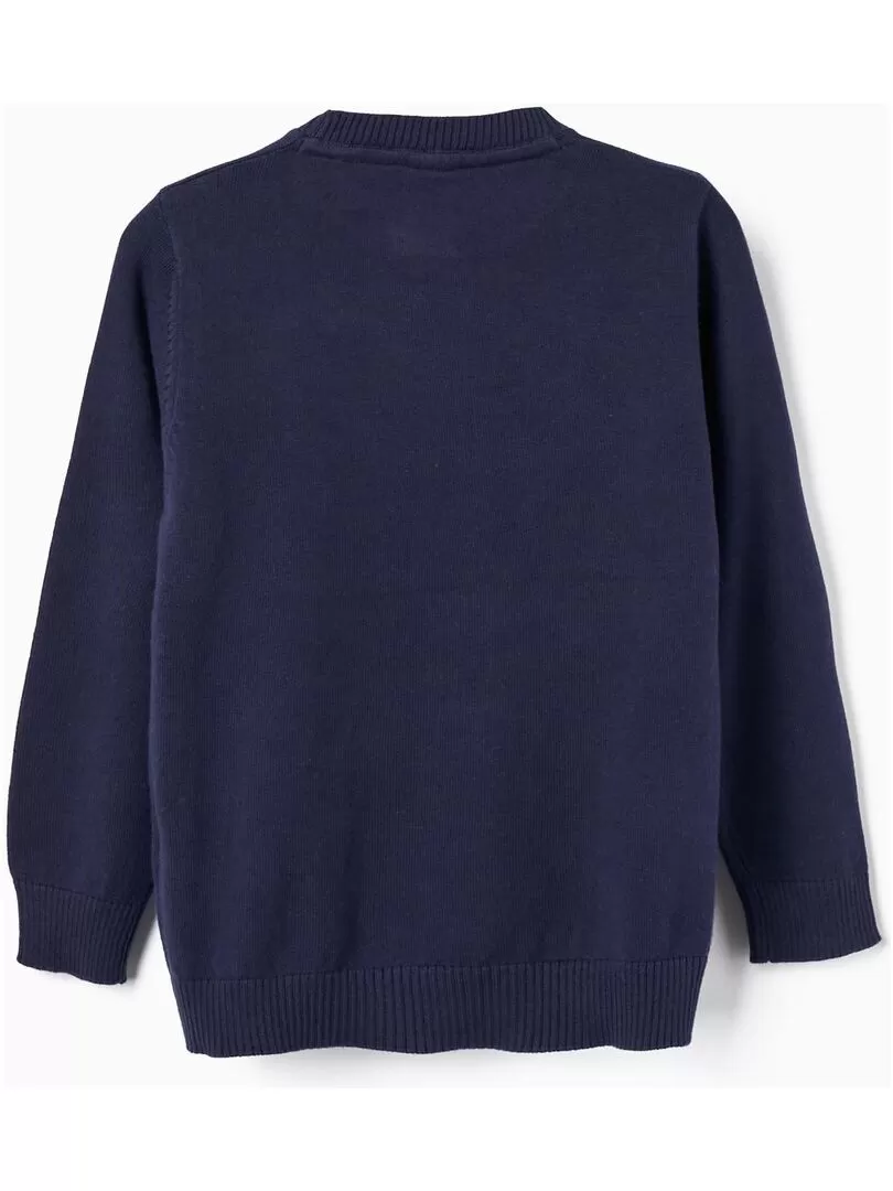 Pull en Maille pour Garçon  SPRING BEGINS - Bleu foncé