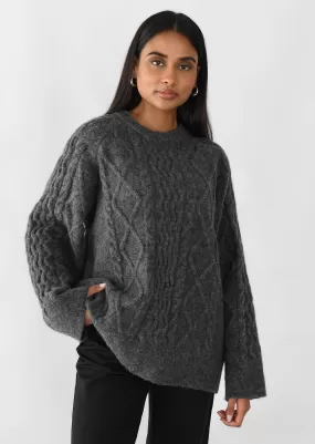 Pull en maille torsadée