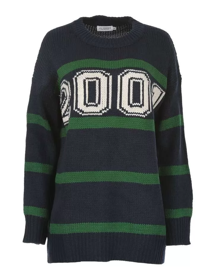 Pull femme bleu