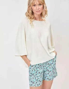 Pull loose La Fiancée Lima blanc cassé