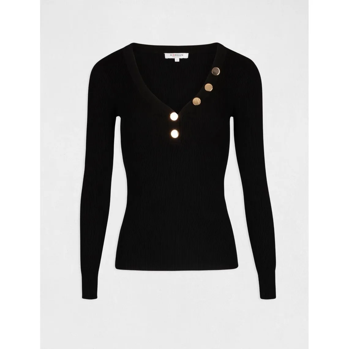 Pull manches longues boutons maille fine | Pull 3 SUISSES
