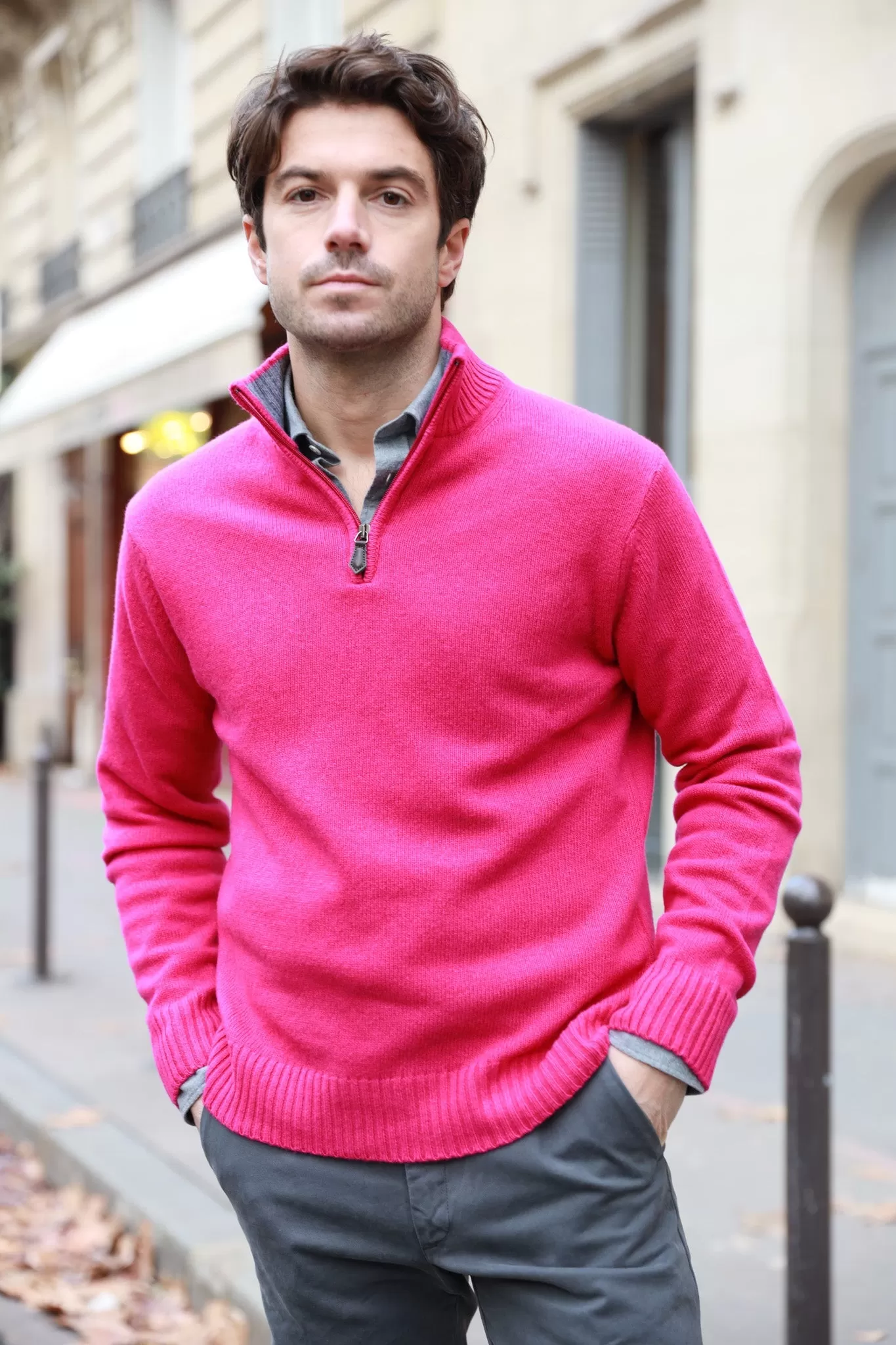 Pull Maxime en laine & cachemire - Rose