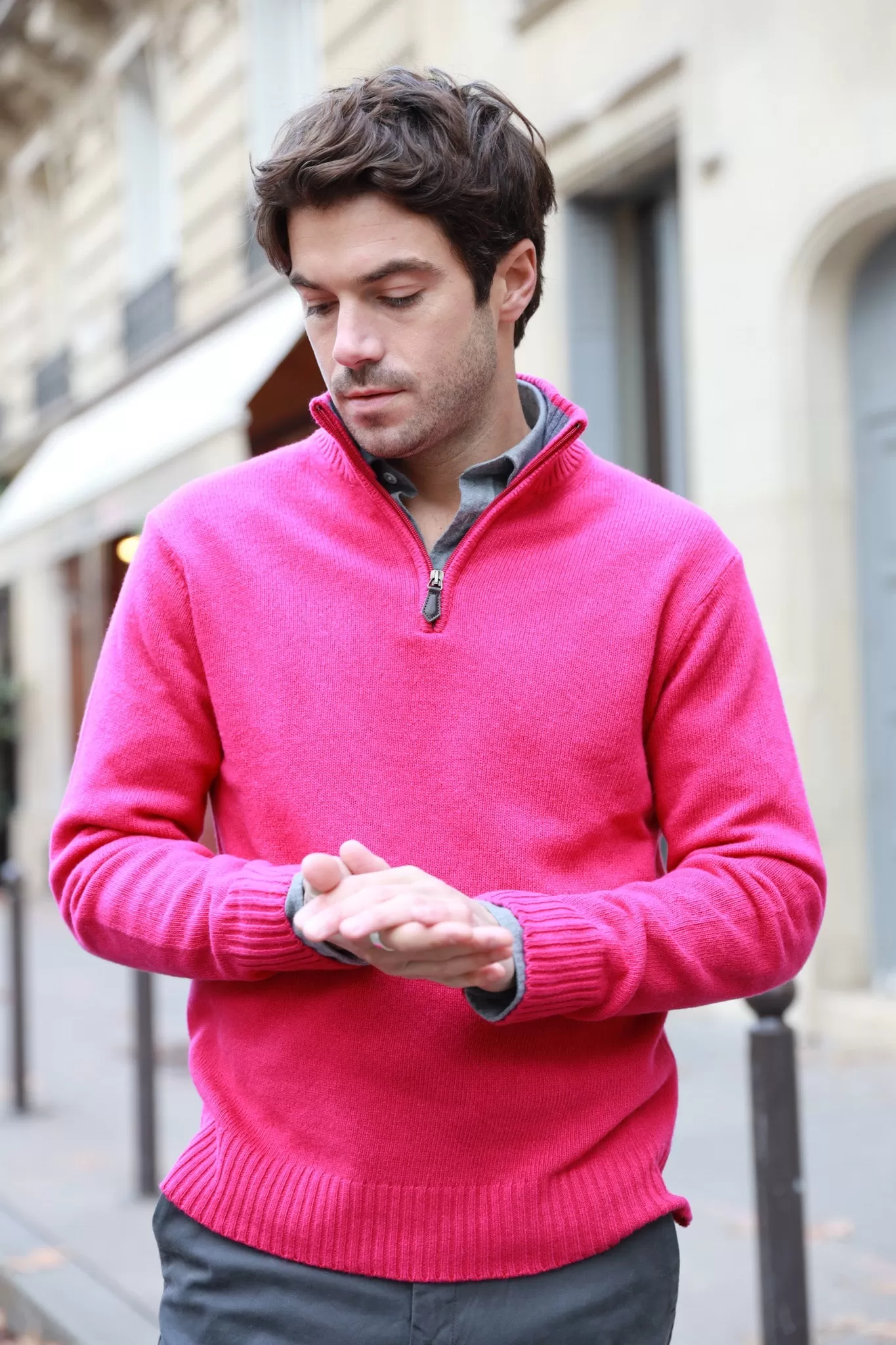 Pull Maxime en laine & cachemire - Rose