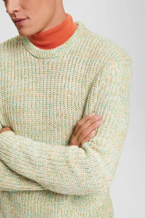 Pull-over en maille multicolore