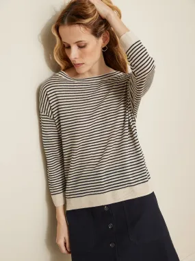 Pull rayé femme en lin