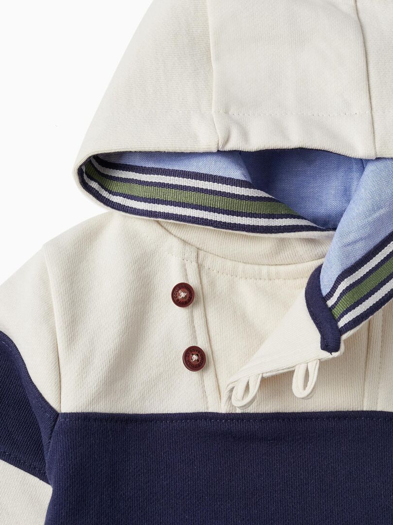 Pull à capuche en coton pour bébé garçon 'Royals Off Duty'   ROYALS OFF DUTY - Blanc