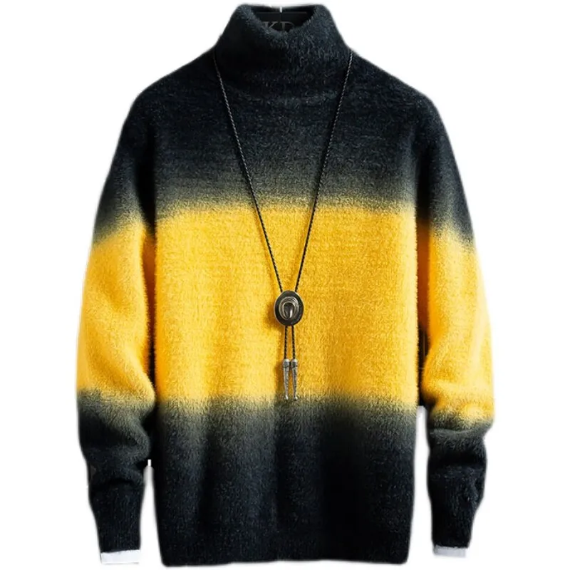 Pull à col roulé acrylique pour homme