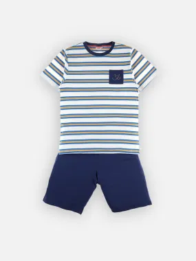 Pyjama 2 pièces papa, gris/bleu Noukie's - Bleu