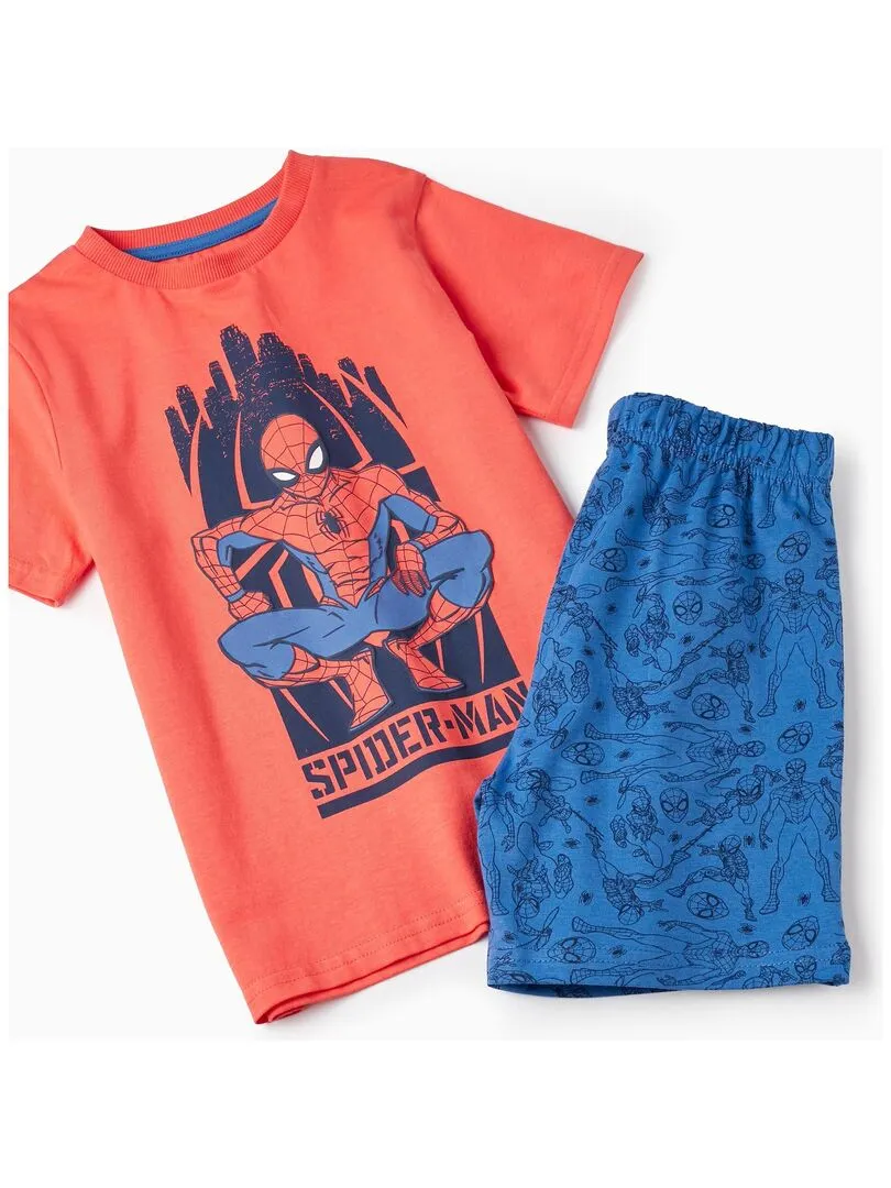 Pyjama en coton pour garçon 'Spider-Man' manches courtes MARVEL SPIDERMAN - Rose