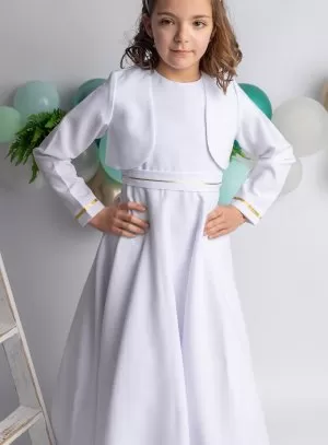 Robe aube longue + veste + ceinture