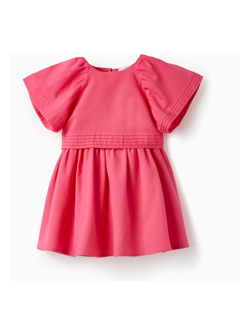 Robe avec superpositions pour bébé fille 'Special Days' manches courtes - Rose