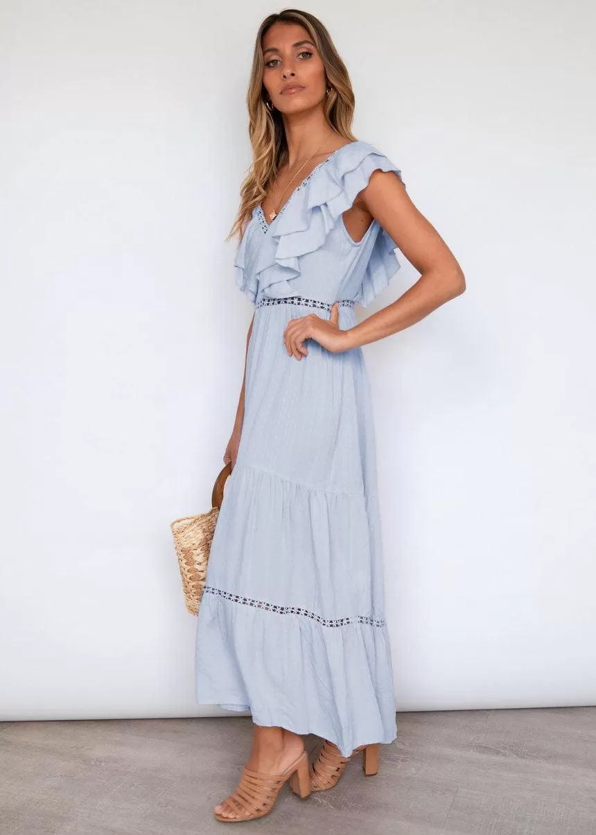 Robe Bohème Longue Rose Pourdrée