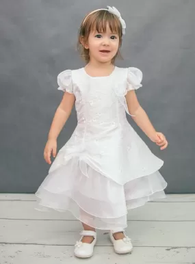 Robe de baptême blanche et brodée Morgane