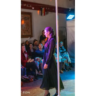 ROBE LONGUE PLISSÉE - NOIR - IKKS WOMEN