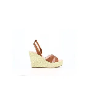SANDALE COMPENSEE CAMEL