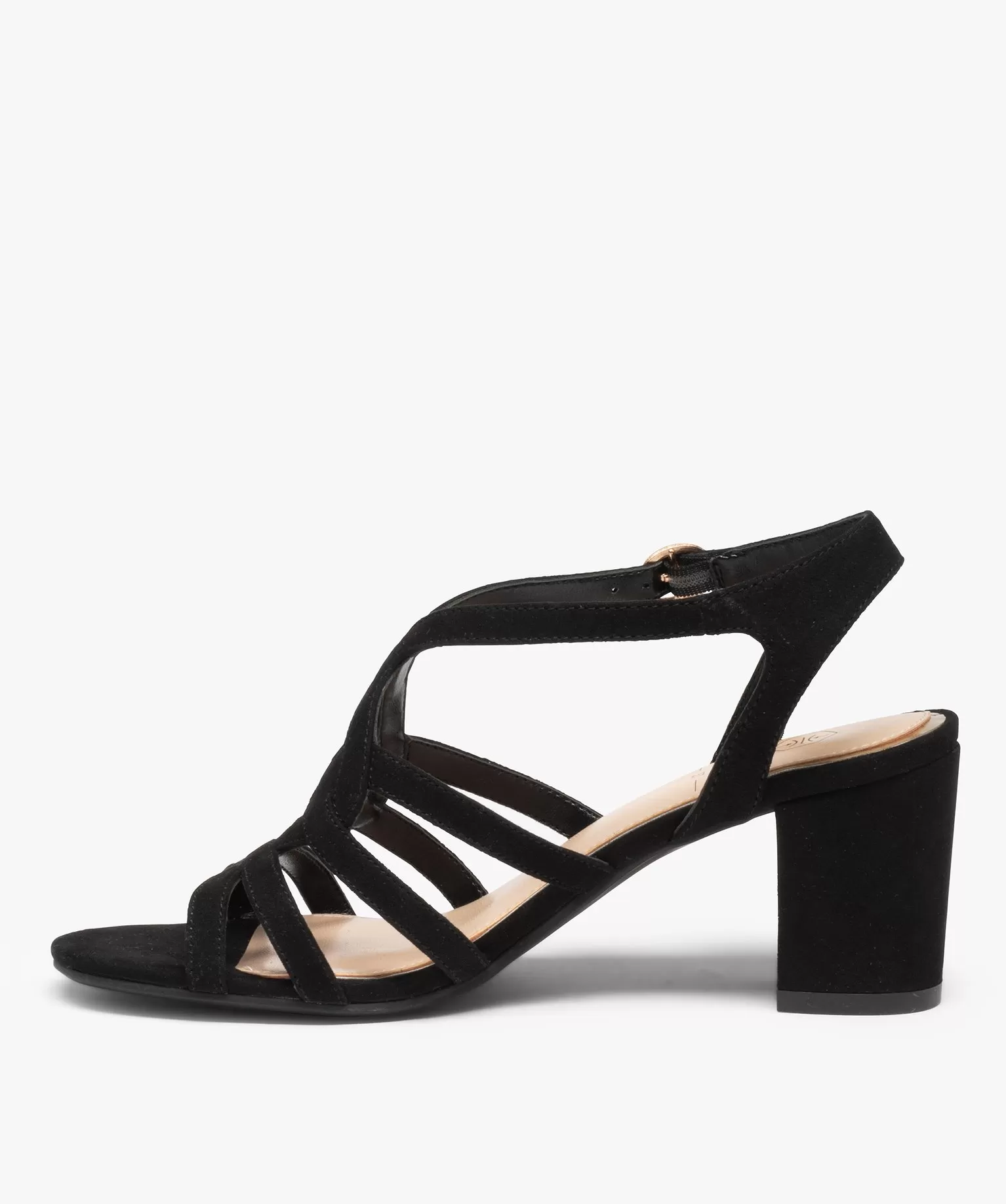 sandales femme a talon dessus fines brides suedees noir sandales a talon