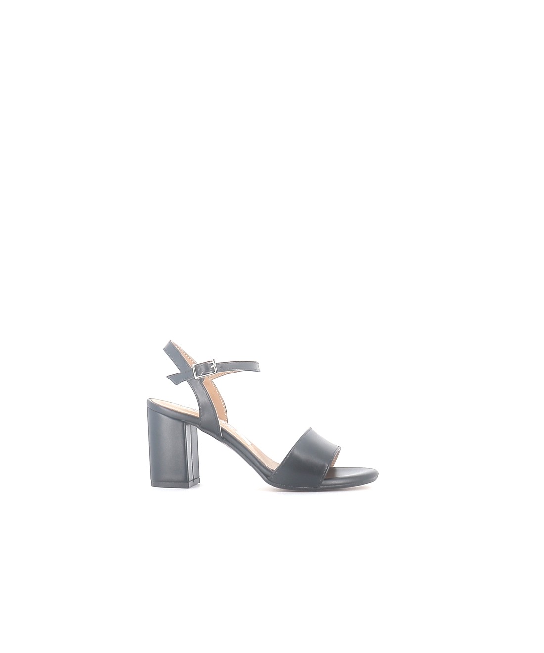 SANDALES VERA80 CUIR VEGAN NOIR