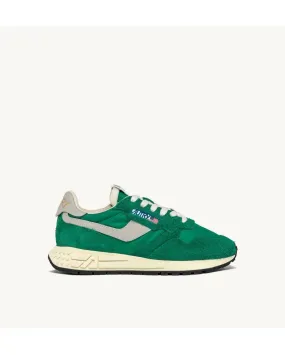 SNEAKERS REELWIND LOW MAN NYLON SUEDE GREEN - Autry  | Chez Maman Rouen