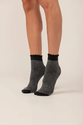 Socquettes Lurex Noire - VOG Store