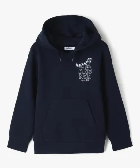 sweat a capuche imprime garcon bleu sweats