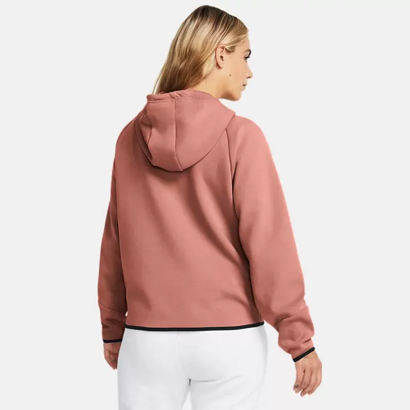 Sweat capuche zippé femme Under Armour Unstoppable Fleece - Rose