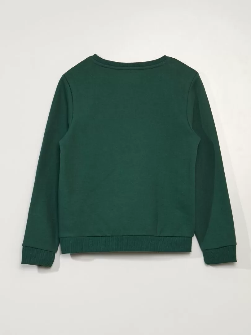Sweat de Noël imprimé Bonhomme de neige - Vert snow