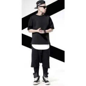 Sweat Manches Courtes Neoprene Fentes Côté pour Homme