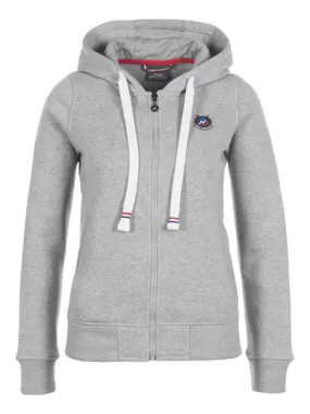 Sweat molleton zippé à capuche femme APILOT - Gris
