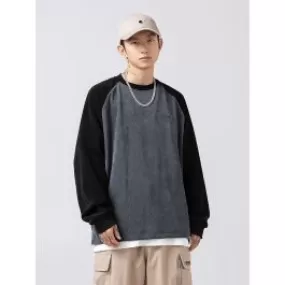 Sweat à manches longues pour homme avec double coloris contraste manches