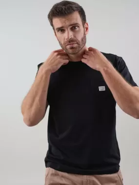 T-shirt en coton bio 'Deeluxe' - Noir