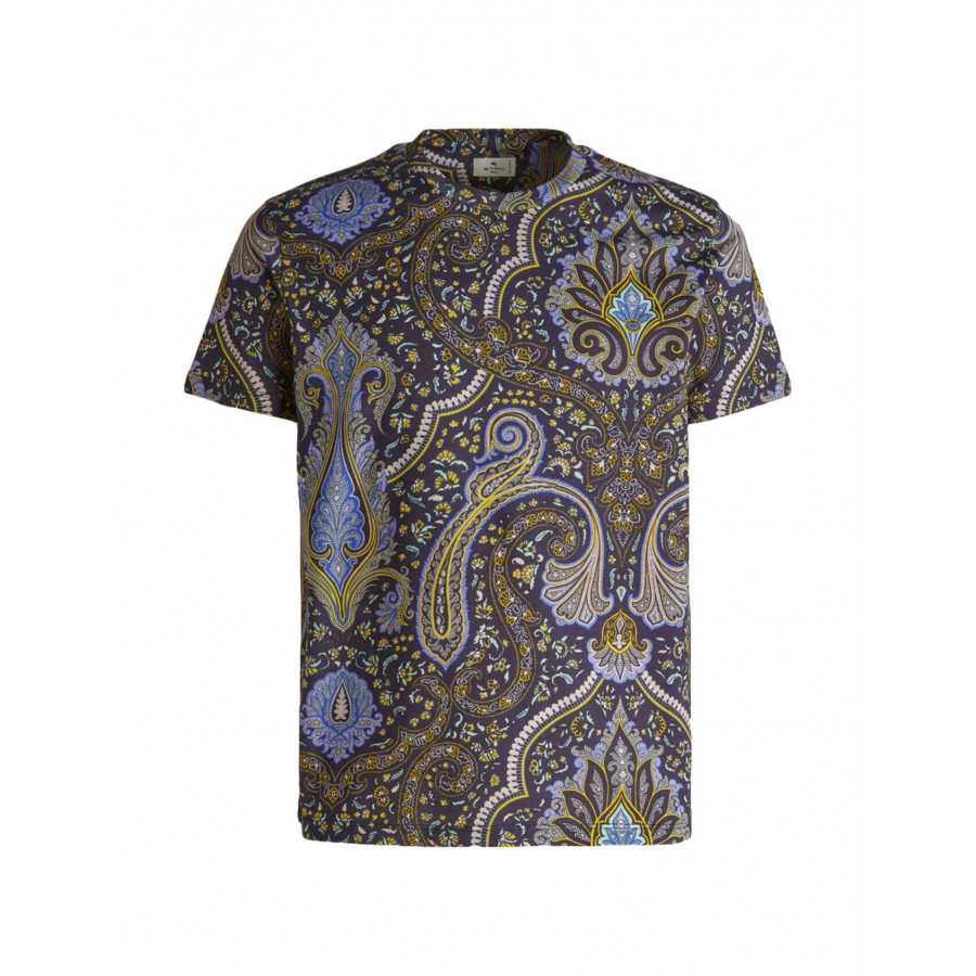 T-shirt Paisley Bleu Marine - Etro pour hommes à Toulouse