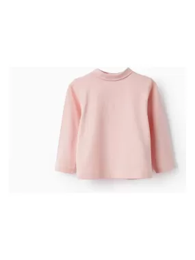 T-shirt à manches longues en coton pour bébé fille manches longues  LITERATURE CLUB - Rose clair