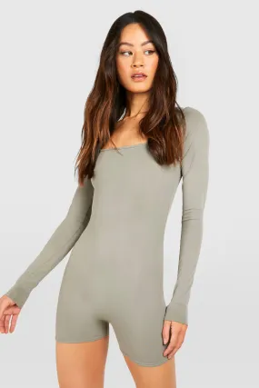 Tall - Combishort premium à coutures apparentes