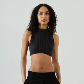 TANK CROP KNIT RIB