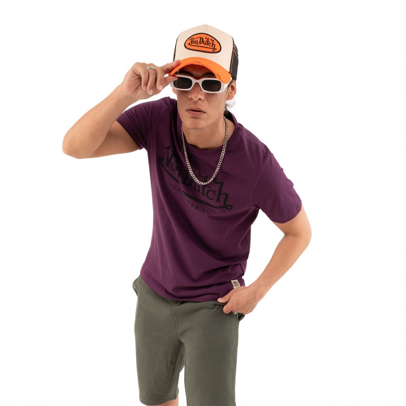 Tee Shirt Violet coupe Régular Col rond FIRST | Homme - Vondutch