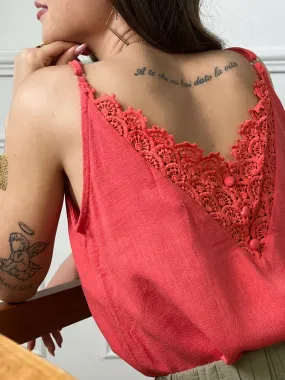 Top corail : Amélia