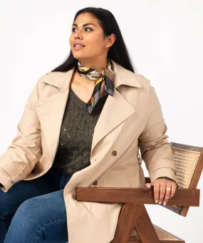 trench court avec ceinture femme grande taille beige vestes et manteaux