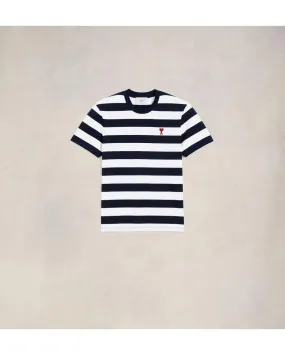 TSHIRT MARINIERE DE COEUR NOIR BLANC - Ami | Chez Maman Rouen
