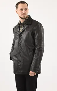 Veste cuir LCMAINE2 Schott - La Canadienne - Vestes et 3/4 Cuir Noir