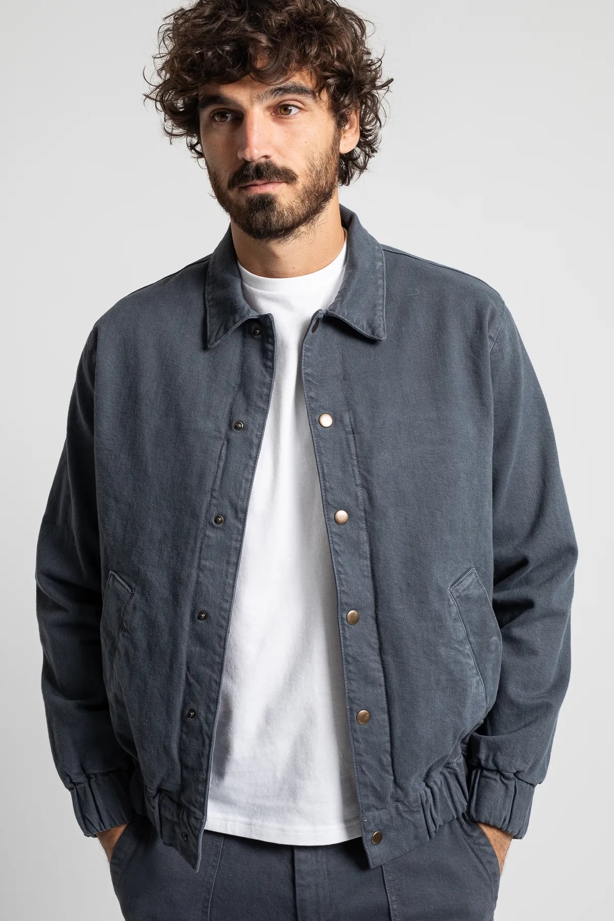 Veste en denim Boxy marine | Vestes pour le printemps | Mode homme | JAQK Taille S Couleur Carbon
