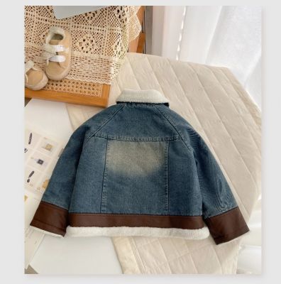 Veste en jean épaisse rétro pour enfants