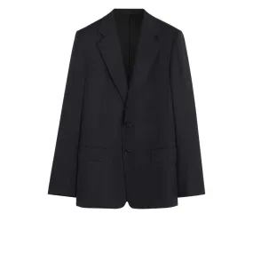 Veste En Laine Bleue Marine Lanvin Homme| Soulery