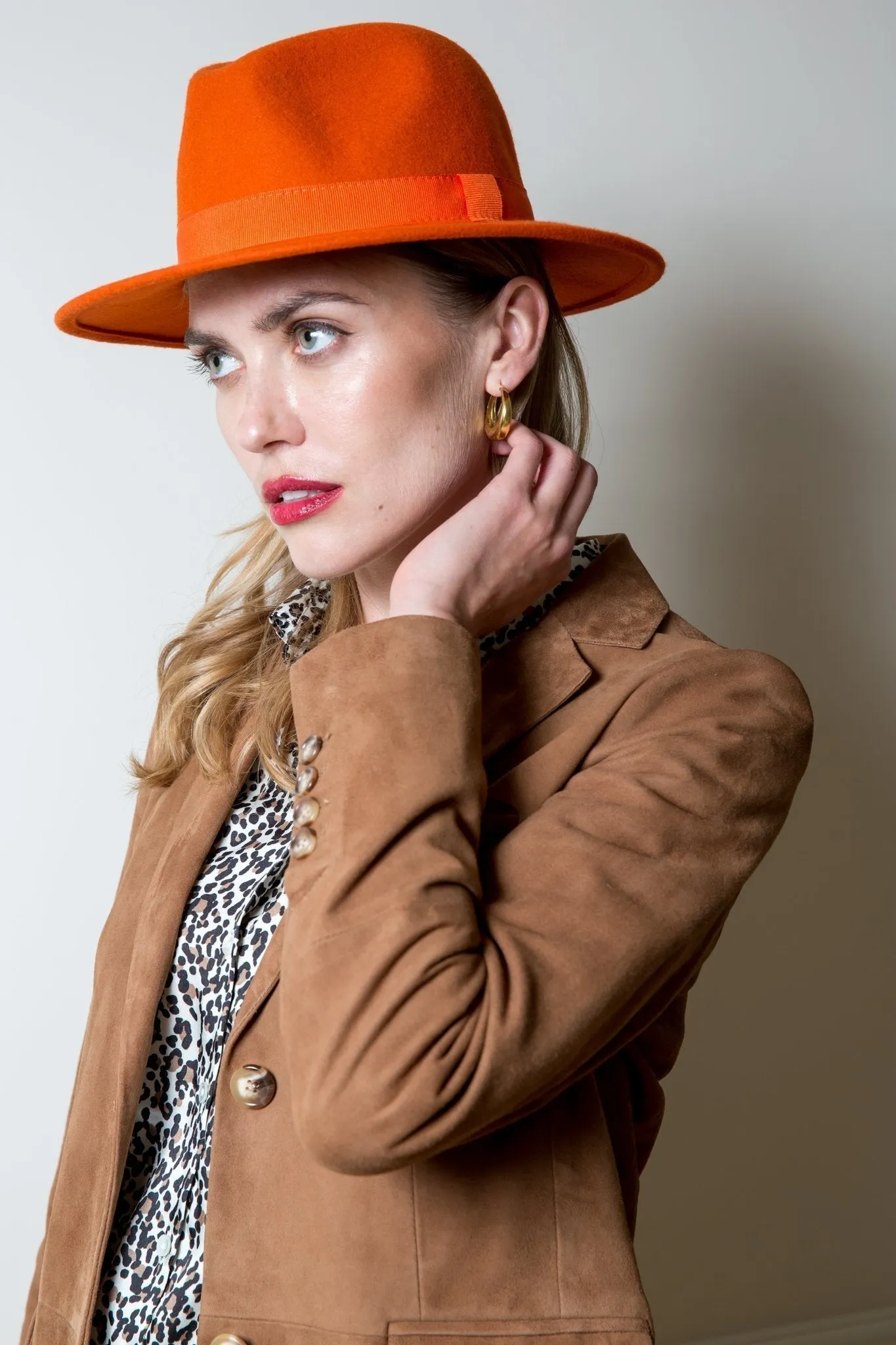 Veste Laura en chèvre velours - Vison