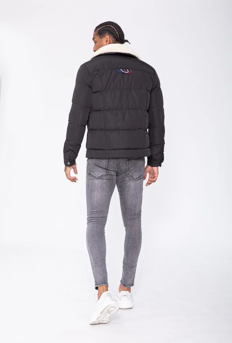 Veste matelassée avec col mouton